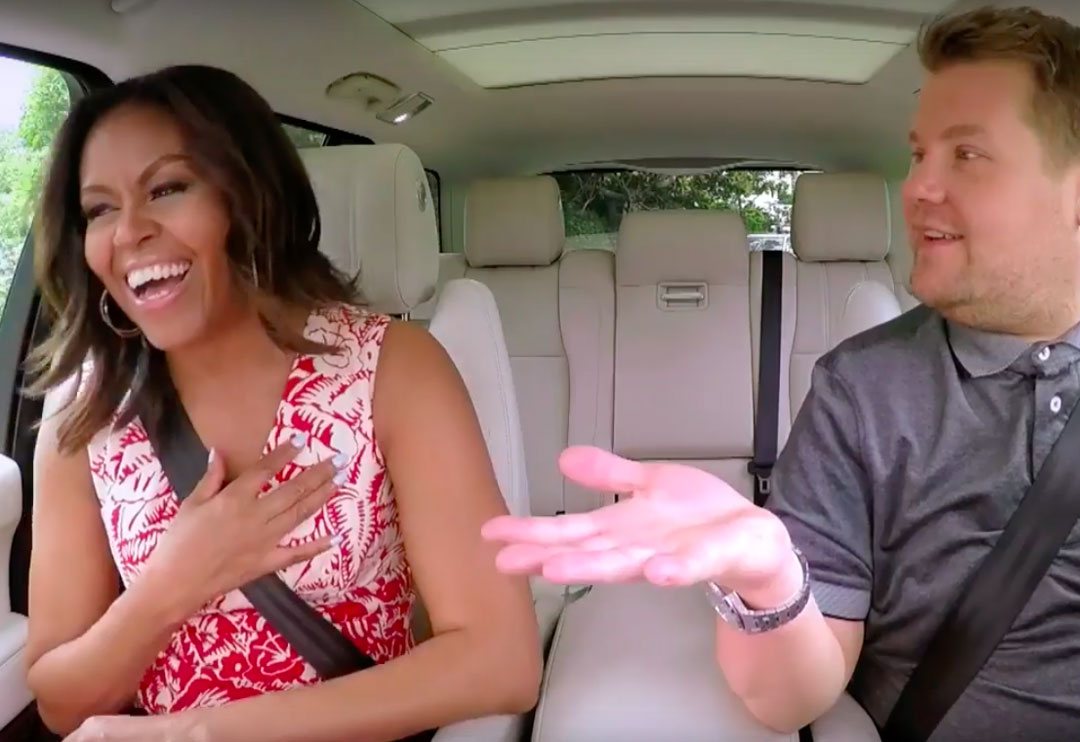 Michelle Obama laughs