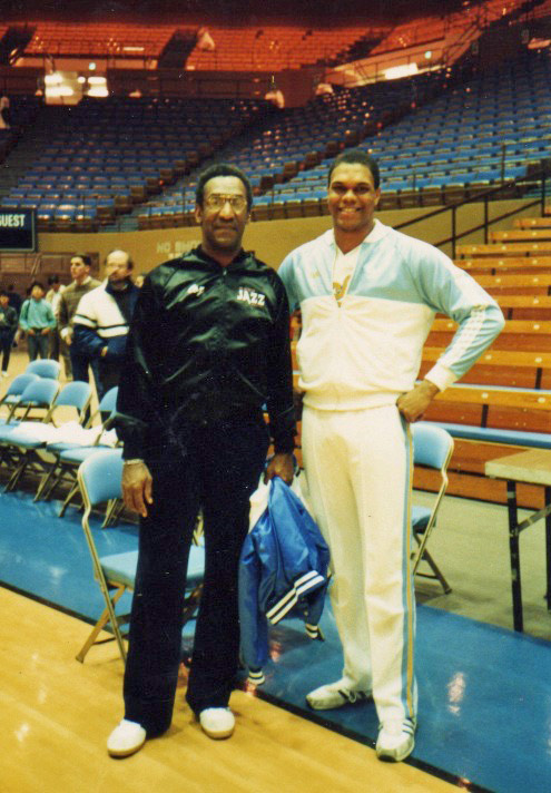 Cosby and me, Pauley Pavilion, UCLA, 1985.